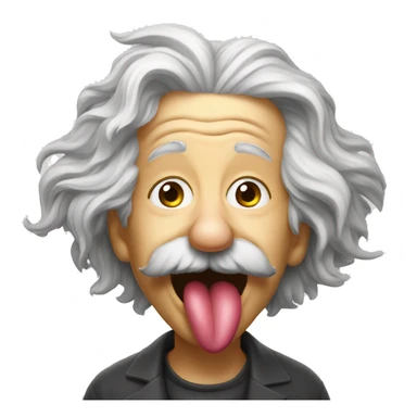 Albert Einstein tongue sticker