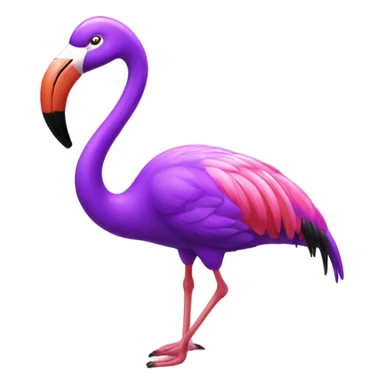 purple flamingo twerking sticker