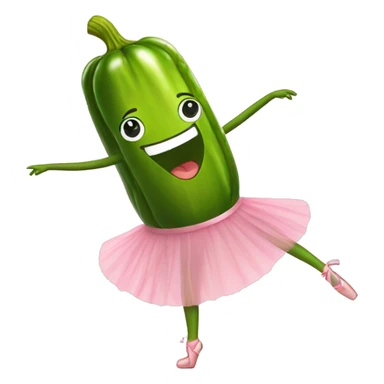 pickle as a dancing ballerina  sticker