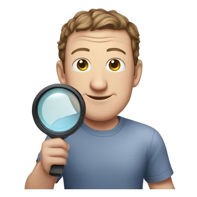 Mark zuckerberg holding magnifier sticker