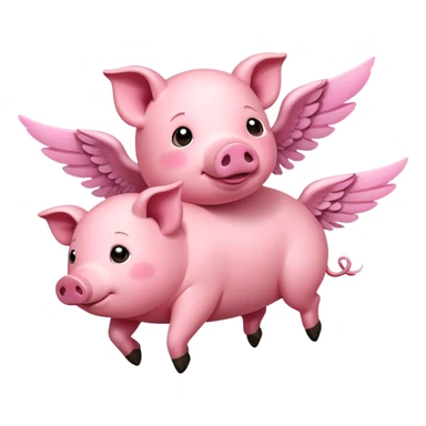 Pigs flying sticker