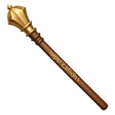 A wand that says supercalifragilisticexpialidocious sticker