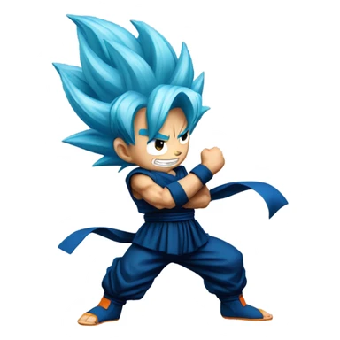 Blue goku sticker
