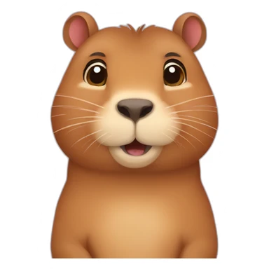 Capybara love cat sticker