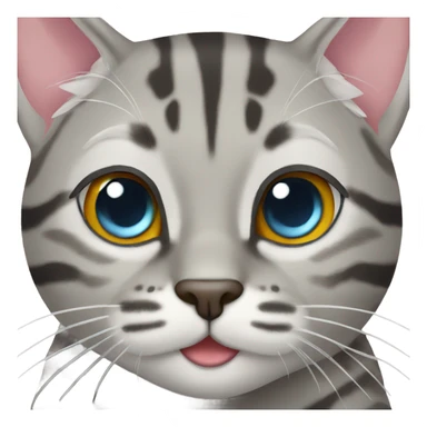 Silver bengal cat sticker