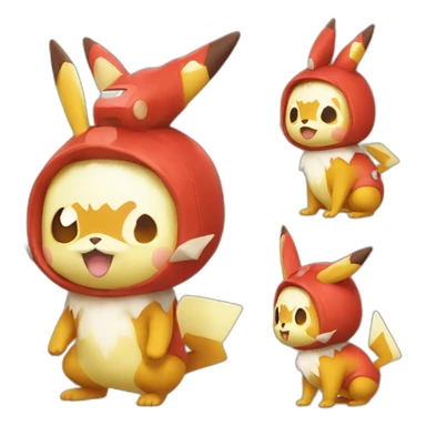 Jibanyan-pikachu sticker