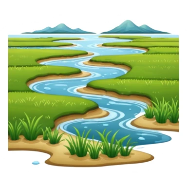 tidal sea salt marsh sticker