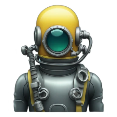 deep sea diver rubber diving-suit sticker