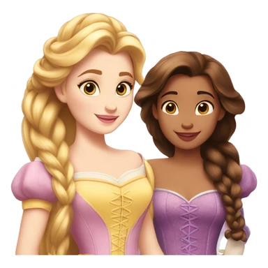Belle and Rapunzel disney sticker