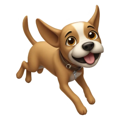 Dog fly in the sky sticker