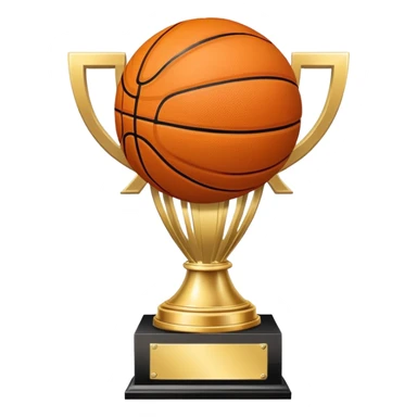 Trophée avec une balle de basket dedans sticker