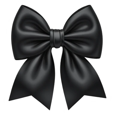 Black bow emoji sticker