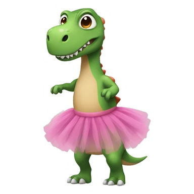 Dinosaur in a tutu sticker