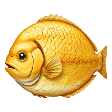 Omelette with fish head on top of it sticker