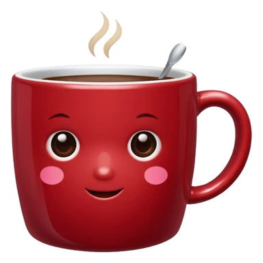 dark red girly mug of coffee sticker