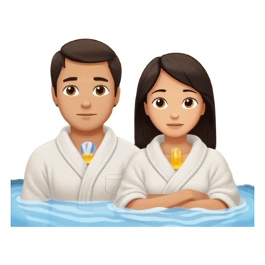 Man and Woman in sauns sticker