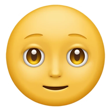 Emoji, yellow round neutral face sticker