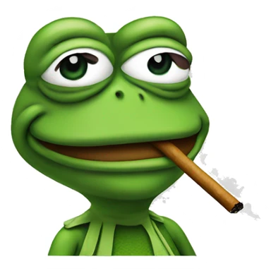 pepe the frog smoke sticker