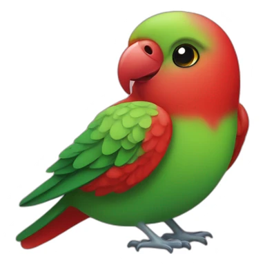 Red and Green Love bird sticker