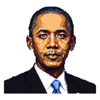 portrait of Barack Obama sticker