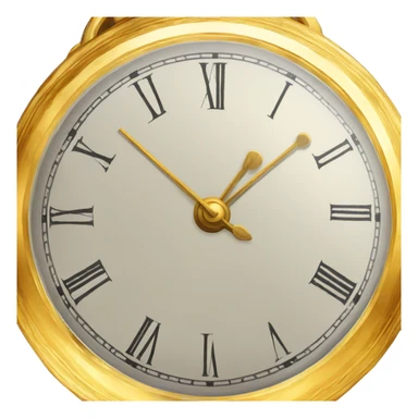 Golden pocket watch sticker