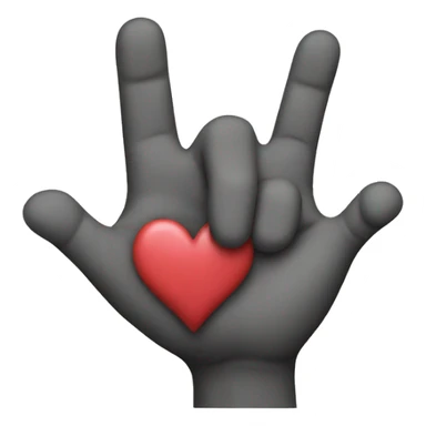 Half heart hand sticker