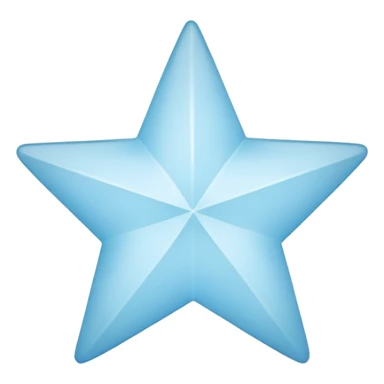 Matte Light blue star sticker