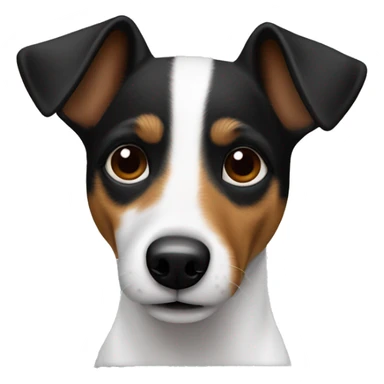 Jack Russel terrier full black face  sticker
