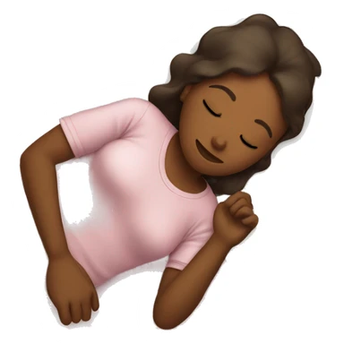 girl sleeping in bed sticker