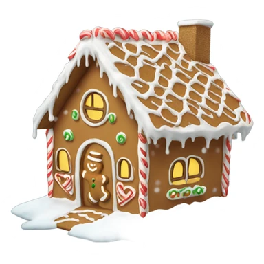 Gingerbread house snowing sticker