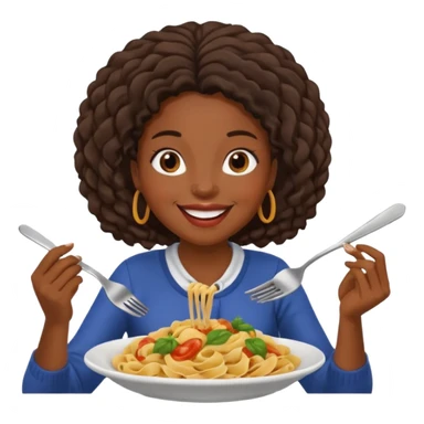 the black woman who eats pasta sticker