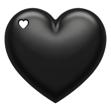 Ebony color heart sticker