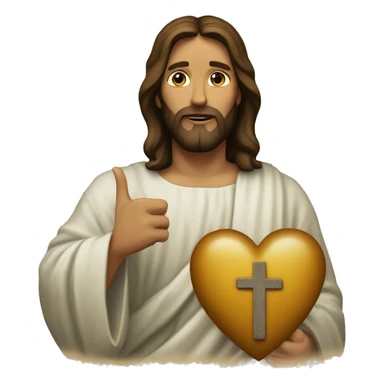 Jesus And heart sticker
