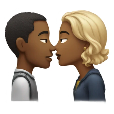 Couple doing kiss each other  sticker