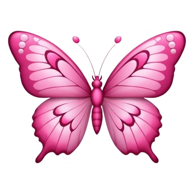 Pink butterfly with hearts sticker