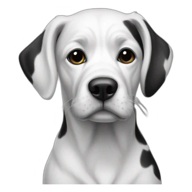 dog american stanford black and white sticker