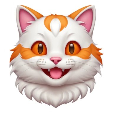 Laughing kitty heart sticker