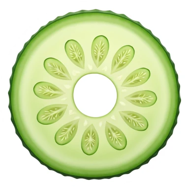 circular slice of cucumber sticker