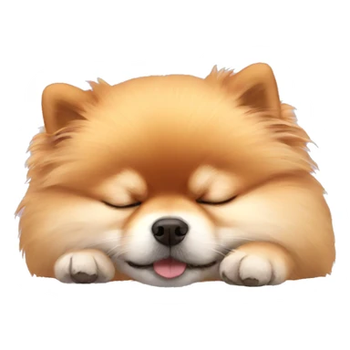 Sleeping pomeranian sticker