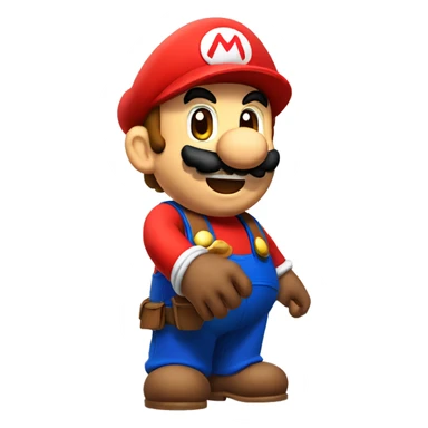 Mario playing a kazo sticker