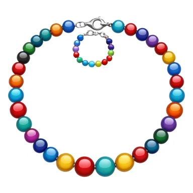 bead collar with colorful round beads sticker
