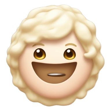 Cream on peach sticker