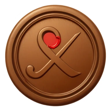 wax seal in the form of a check mark sticker