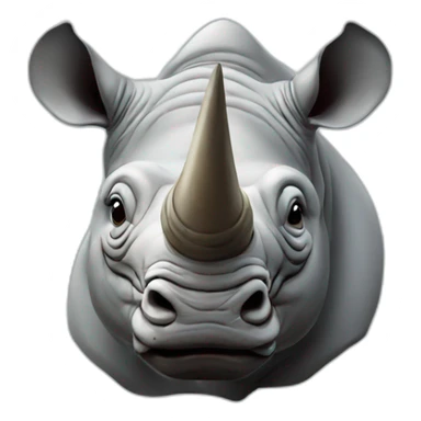 Man head rhino sticker