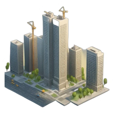 Building skyscrapers using hammer sticker