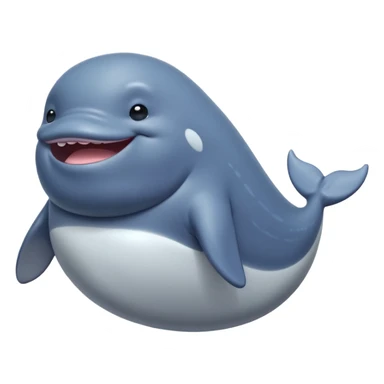 dancing fat whale sticker
