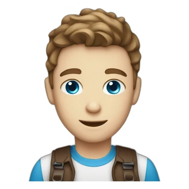 white boy blue eyed boy with a cup of Coffee sticker