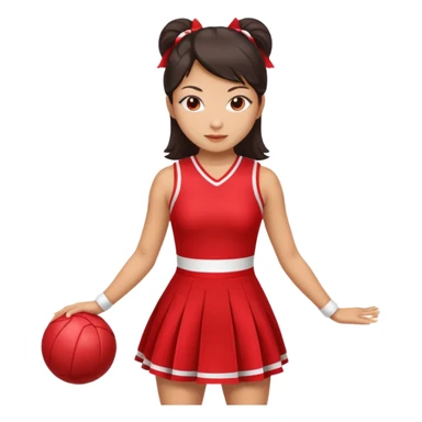 cheer leader dress, asian sticker