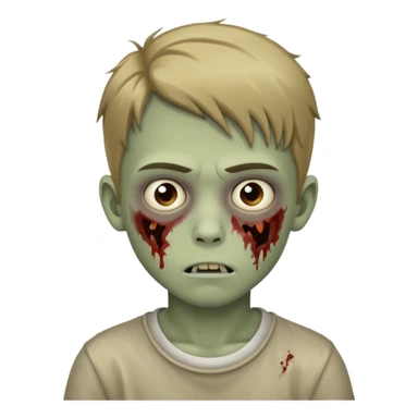 boy zombie teen with dark blonde hair sticker