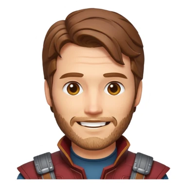 star lord marvel character face only sticker